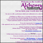 Screen shot of the Alchemy Translations website.