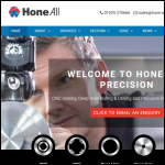 Screen shot of the Hone-All Precision Ltd website.