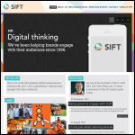 Screen shot of the Sift website.