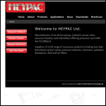 Screen shot of the Heypac Ltd website.