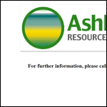 Screen shot of the Ashland Resources Ltd website.