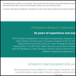Screen shot of the Ultrawave Ltd website.