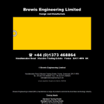Screen shot of the Brewis Engineering website.