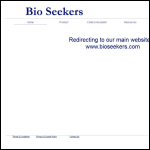 Screen shot of the Bio Seekers Ltd website.