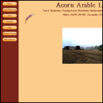 Screen shot of the Acorn Arable Ltd website.