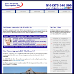 Screen shot of the East Thames Aggregates Ltd website.