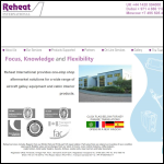Screen shot of the Reheat International Ltd website.
