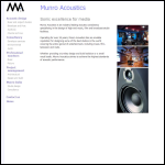 Screen shot of the Munro Acoustics website.