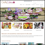 Screen shot of the Crafty Cakes website.