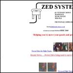 Screen shot of the ZED Systems website.