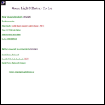 Screen shot of the Green Light Battery Co Ltd website.