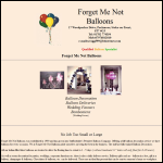 Screen shot of the Forget Me Not website.