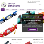 Screen shot of the Simply Crackers website.