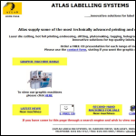 Screen shot of the Atlas Labelling Systems website.