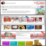 Screen shot of the Morepack (Packaging) Ltd website.