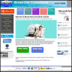 Screen shot of the Broad Oak Consultants website.