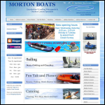 Screen shot of the Morton Boats website.