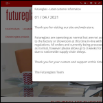 Screen shot of the Futureglass Ltd website.