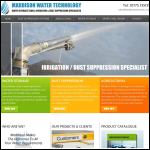Screen shot of the Maddison Water Technology website.