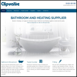 Screen shot of the Clipvalve Ltd website.