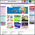 Screen shot of the UK Stationers website.