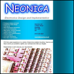 Screen shot of the Neonica Ltd website.