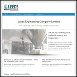 Screen shot of the Leeds Engineering Services website.