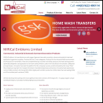 Screen shot of the MiRiCal Emblems Ltd website.