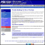 Screen shot of the P B L Portable Buildings Ltd website.