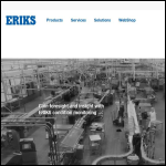 Screen shot of the ERIKS UK website.