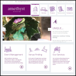 Screen shot of the Amethyst Events website.