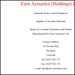 Screen shot of the Euro Acoustics (Holdings) Ltd website.