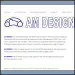 Screen shot of the A M Design Engineering Ltd website.