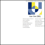 Screen shot of the User One Computer Services Ltd website.