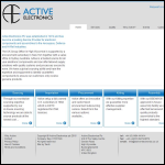Screen shot of the Active Electronics plc website.