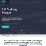 Screen shot of the Washington Direct Mail Ltd website.