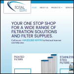 Screen shot of the Total Filtration website.