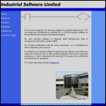 Screen shot of the Industrial Software Ltd website.