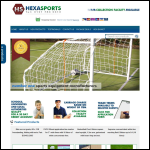 Screen shot of the Hexa Sports Ltd website.