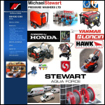 Screen shot of the Michael Stewart Pressure Washers Ltd website.