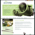 Screen shot of the Accrofab Ltd website.