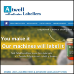 Screen shot of the Atwell Self-Adhesive Labellers Ltd website.