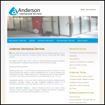 Screen shot of the Anderson Mechanical Services website.