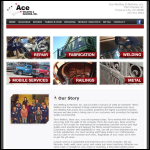 Screen shot of the Ace Welding Supplies website.