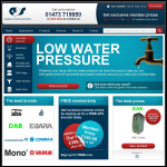 Screen shot of the Anglian Pumping Services Ltd website.