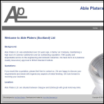 Screen shot of the Able Platers Ltd website.