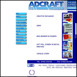 Screen shot of the Adcraft Ltd website.