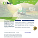 Screen shot of the Abbey Transport Ltd website.