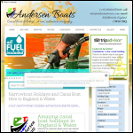 Screen shot of the Andersen Boats website.