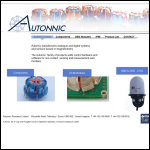 Screen shot of the Autonnic Research Ltd website.